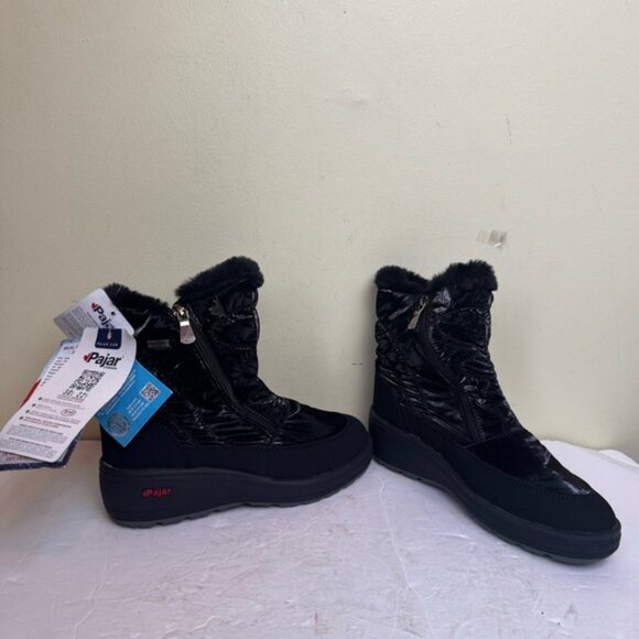 Pajar NEW Veronica Winter Boot Icegrippers Key Zip Faux Fur Waterproof Black 6.5 - Picture 2 of 16